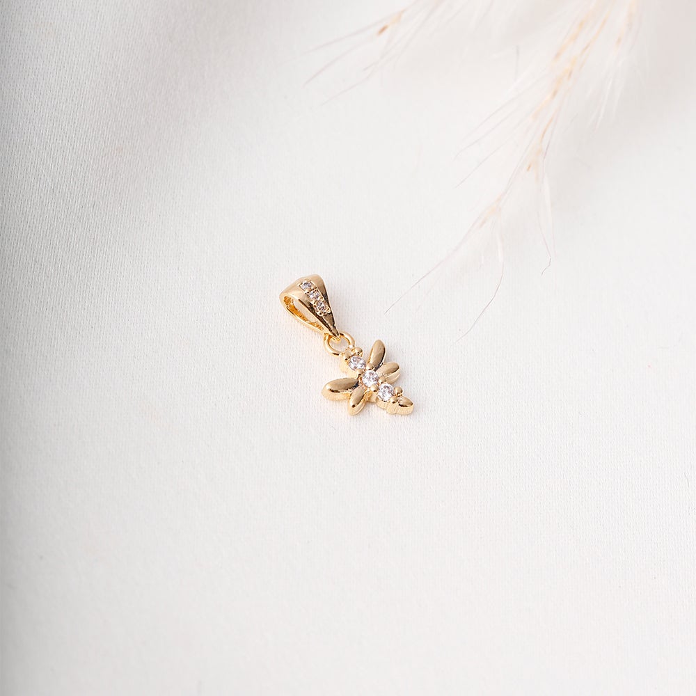 Flower Sparkle Charm - 18K Gold Filled