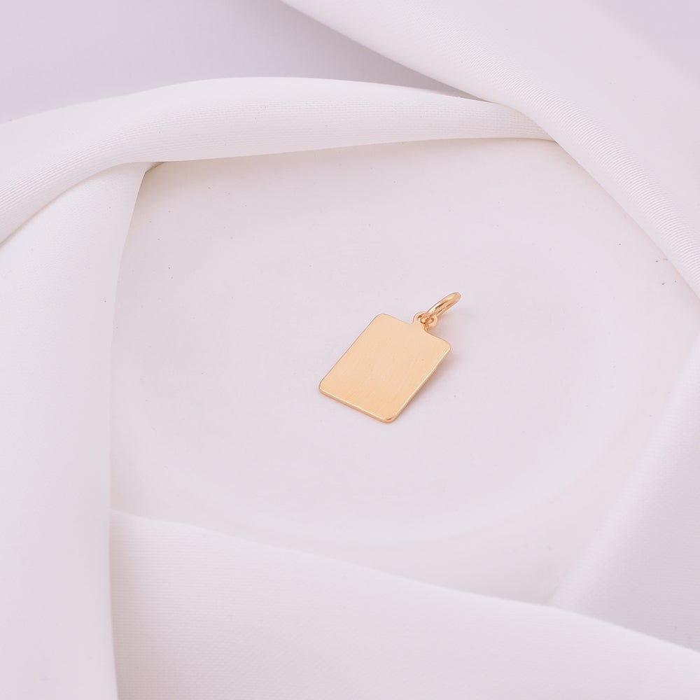 Rectangle Tag Pendant - 18K Gold Filled