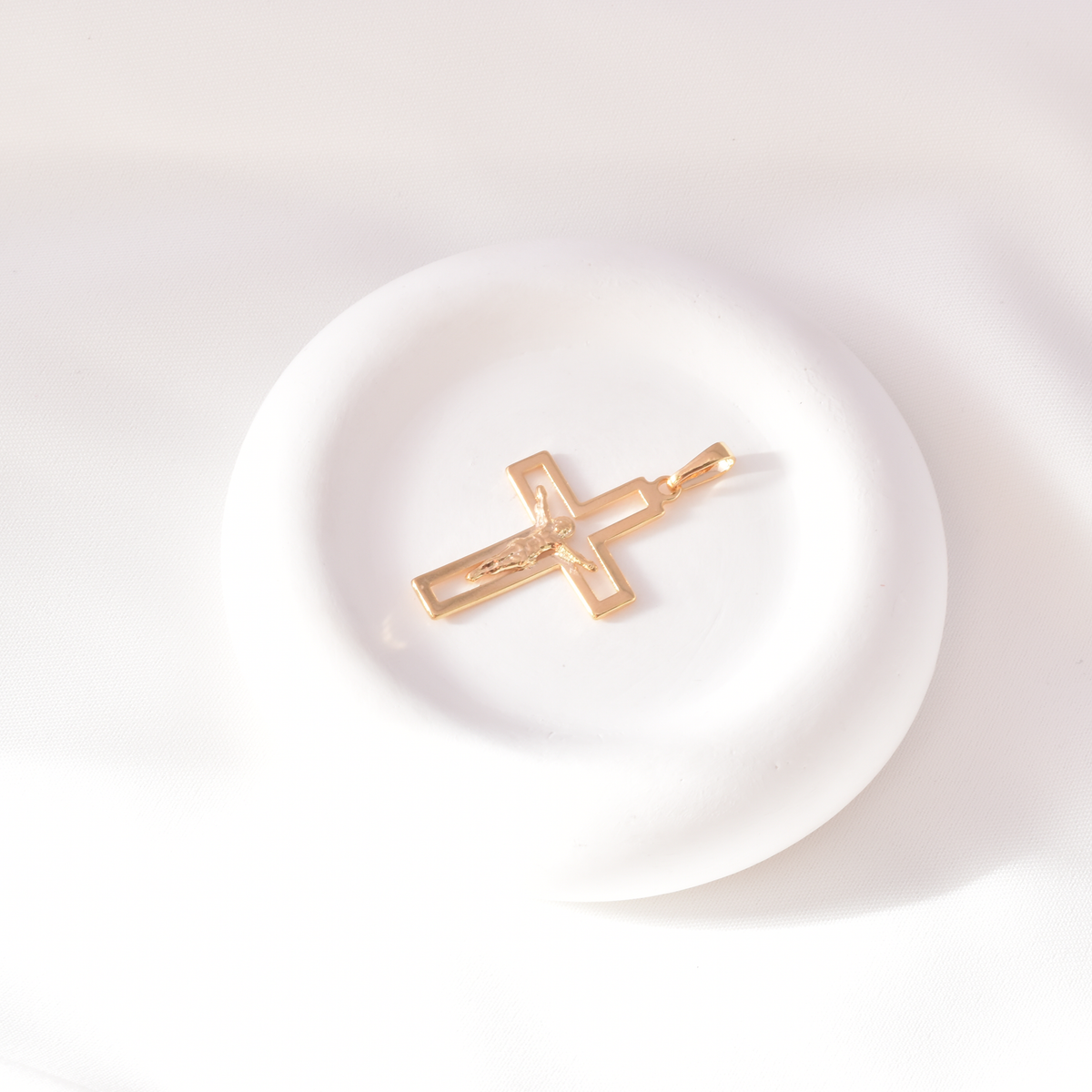 Open Cross Pendant - 18K Gold Filled