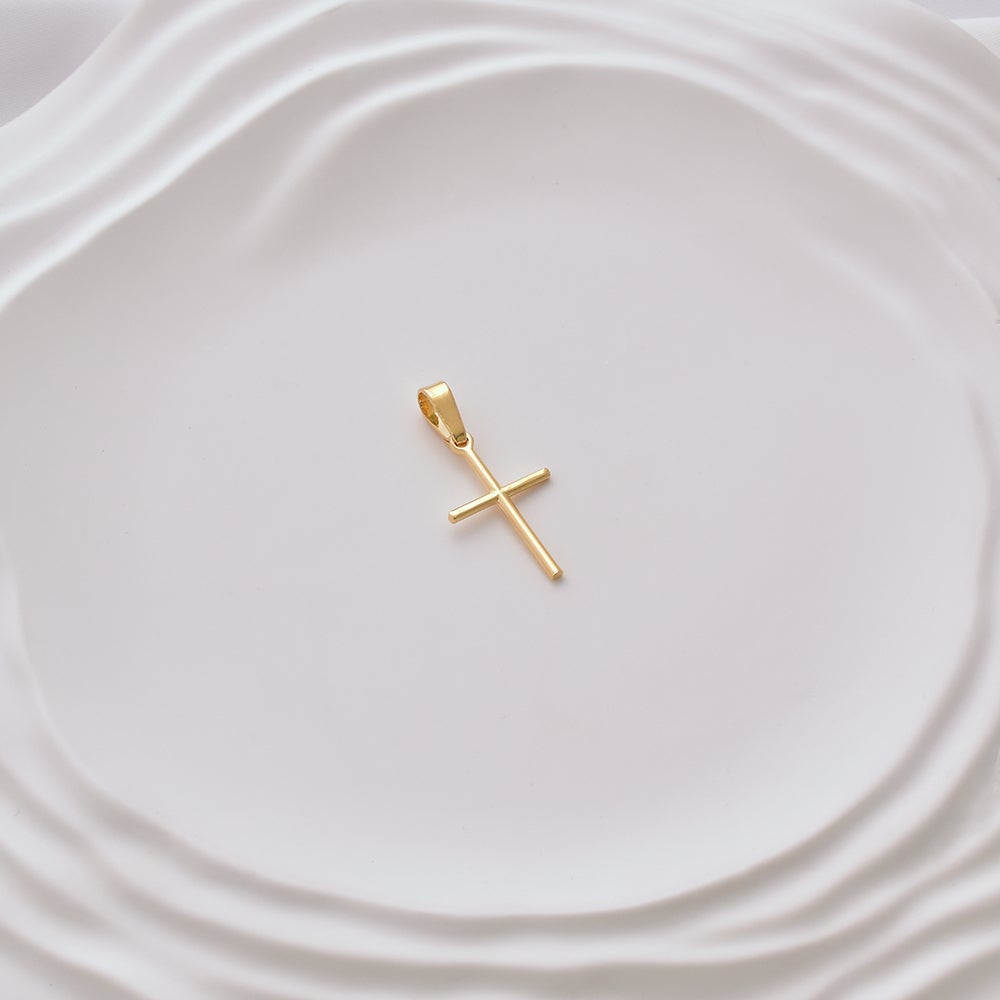 Minimal Cross Pendant - 18K Gold Filled