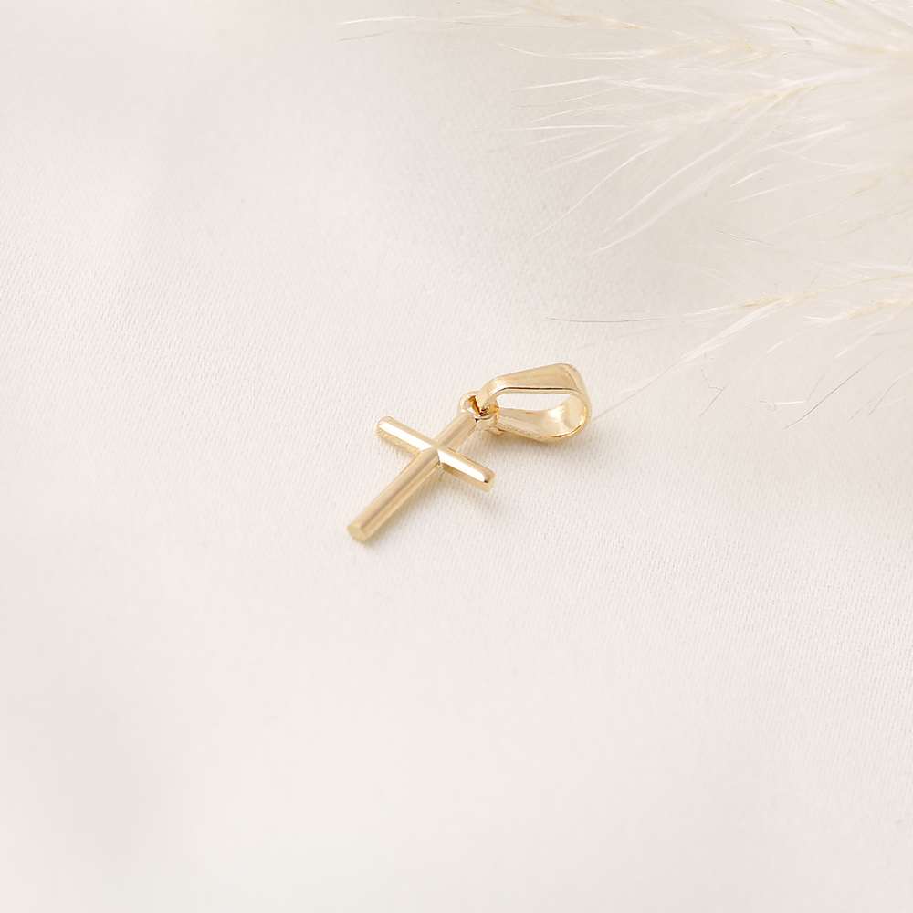 Minimal Cross Pendant - 18K Gold Filled