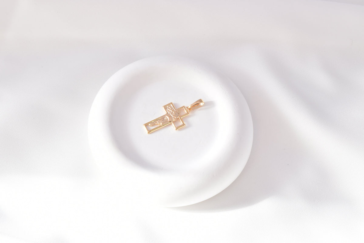 Classic Cross Charm - 18K Gold Filled