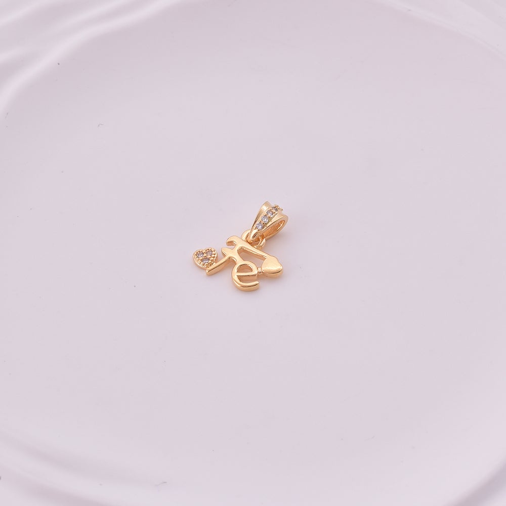 Faith Heart Pendant - 18 Gold Filled