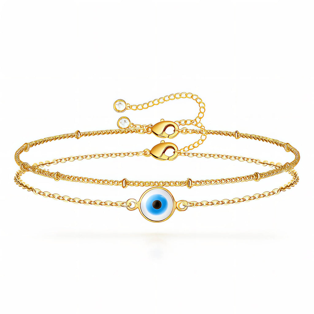 Evil Eye PVD Gold-Plated Steel Bracelet - Intensity