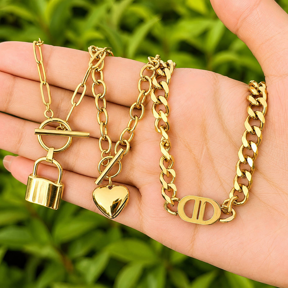 PVD Gold-Plated Stainless Steel Necklace - Intensity