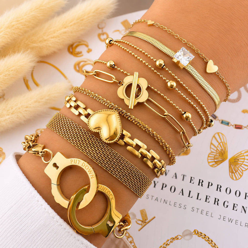 PVD Gold-Plated Stainless Steel Bracelet - Intensity