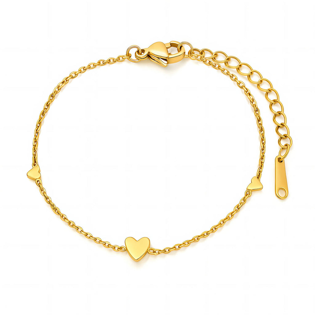 Hearts PVD Gold-Plated Stainless Steel Bracelet - Intensity