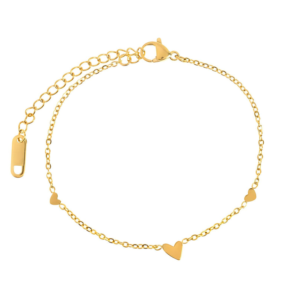 Hearts PVD Gold-Plated Stainless Steel Bracelet - Intensity