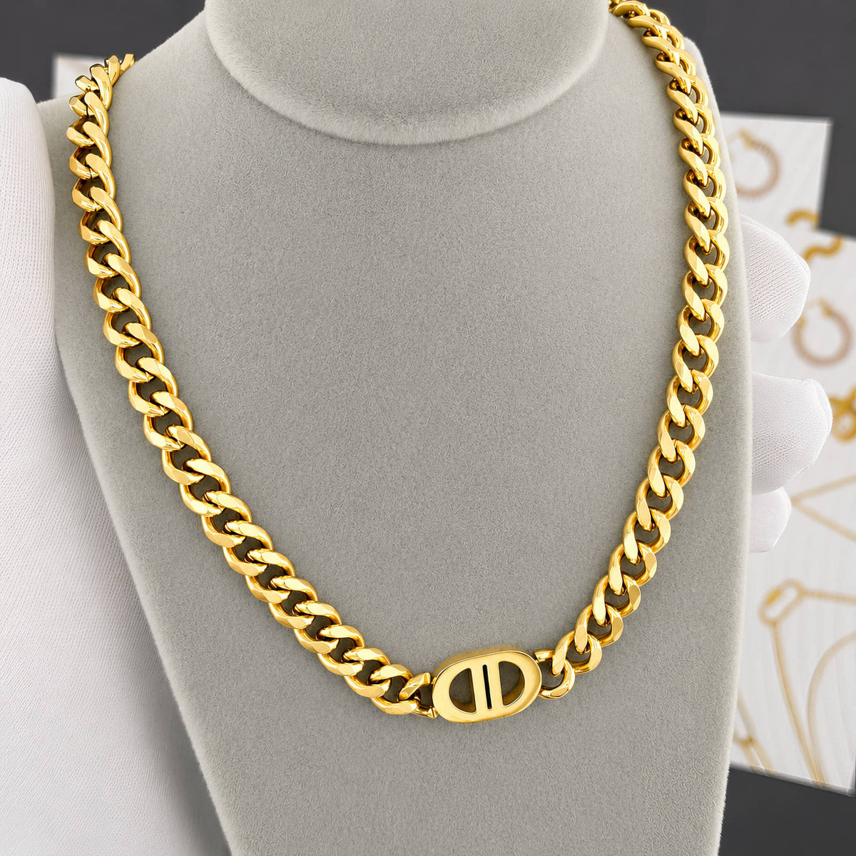 PVD Gold-Plated Stainless Steel Necklace - Intensity