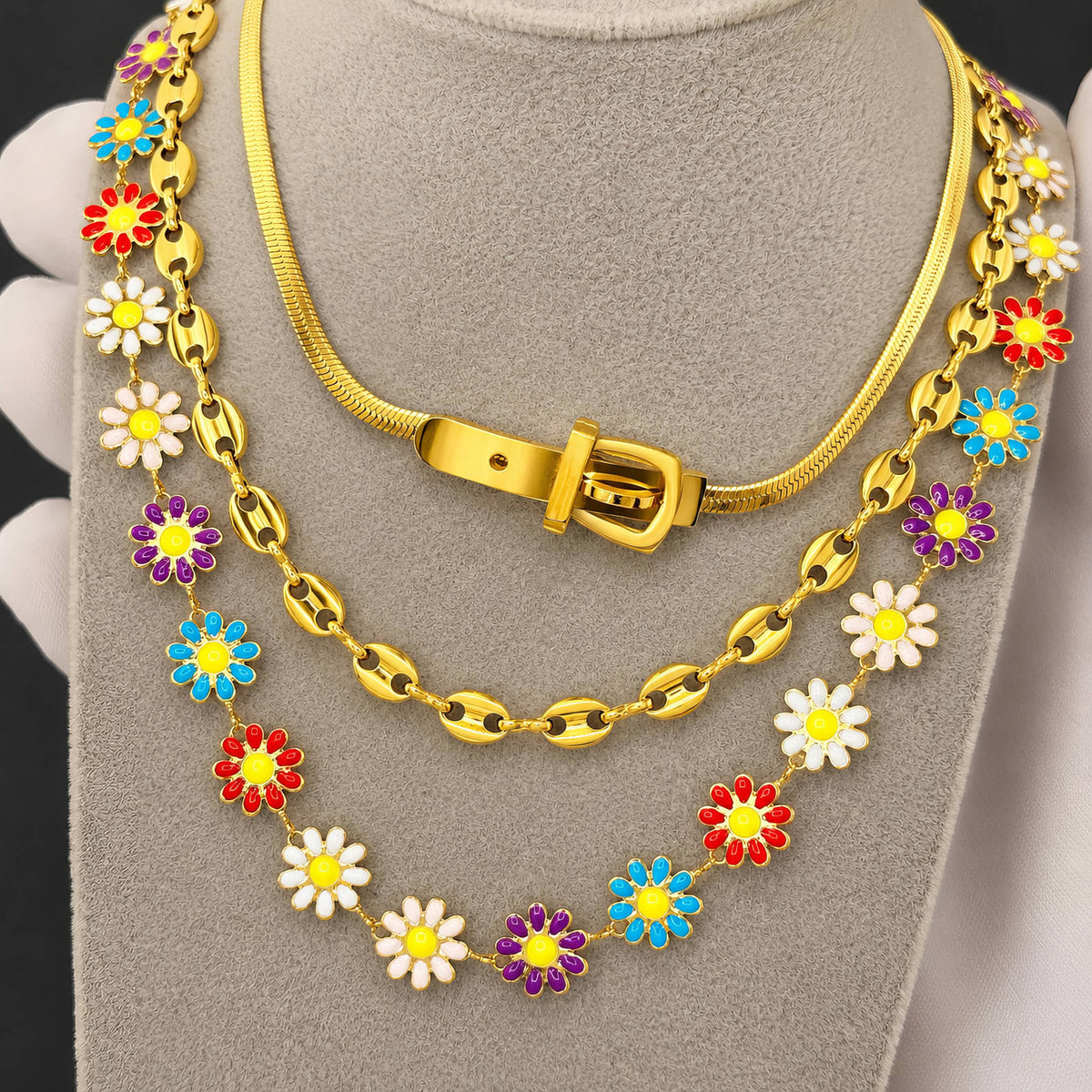 PVD Gold-Plated Stainless Steel Necklace - Intensity