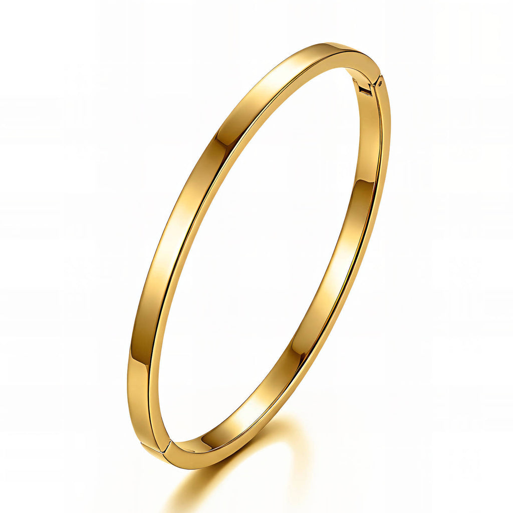 Engraving-ready PVD Gold-Plated Steel Bracelet - Intensity