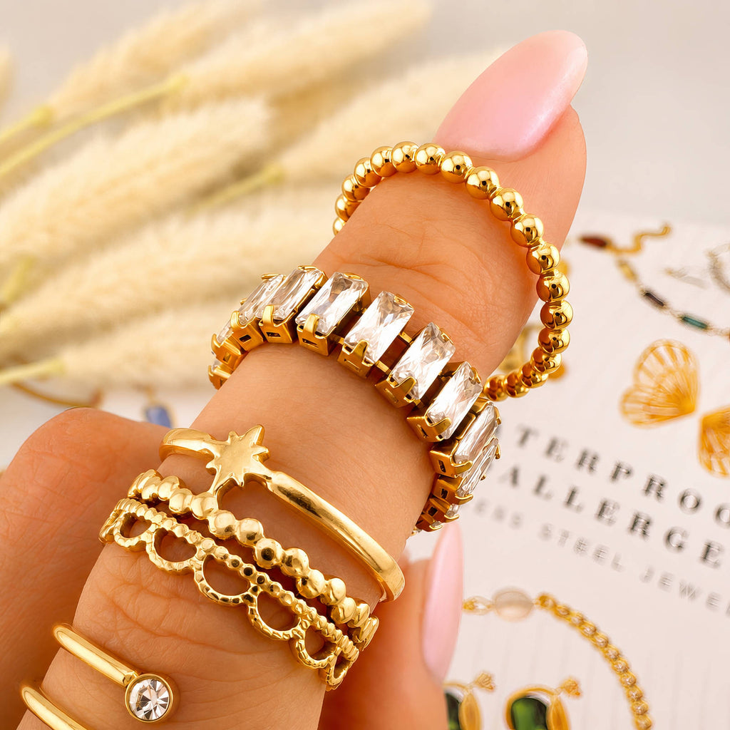 PVD Gold-Plated Stainless Steel Ring - Intensity