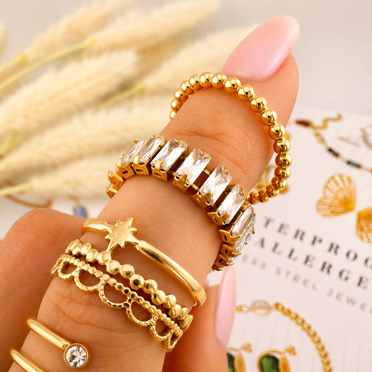 PVD Gold-Plated Stainless Steel Ring - Intensity