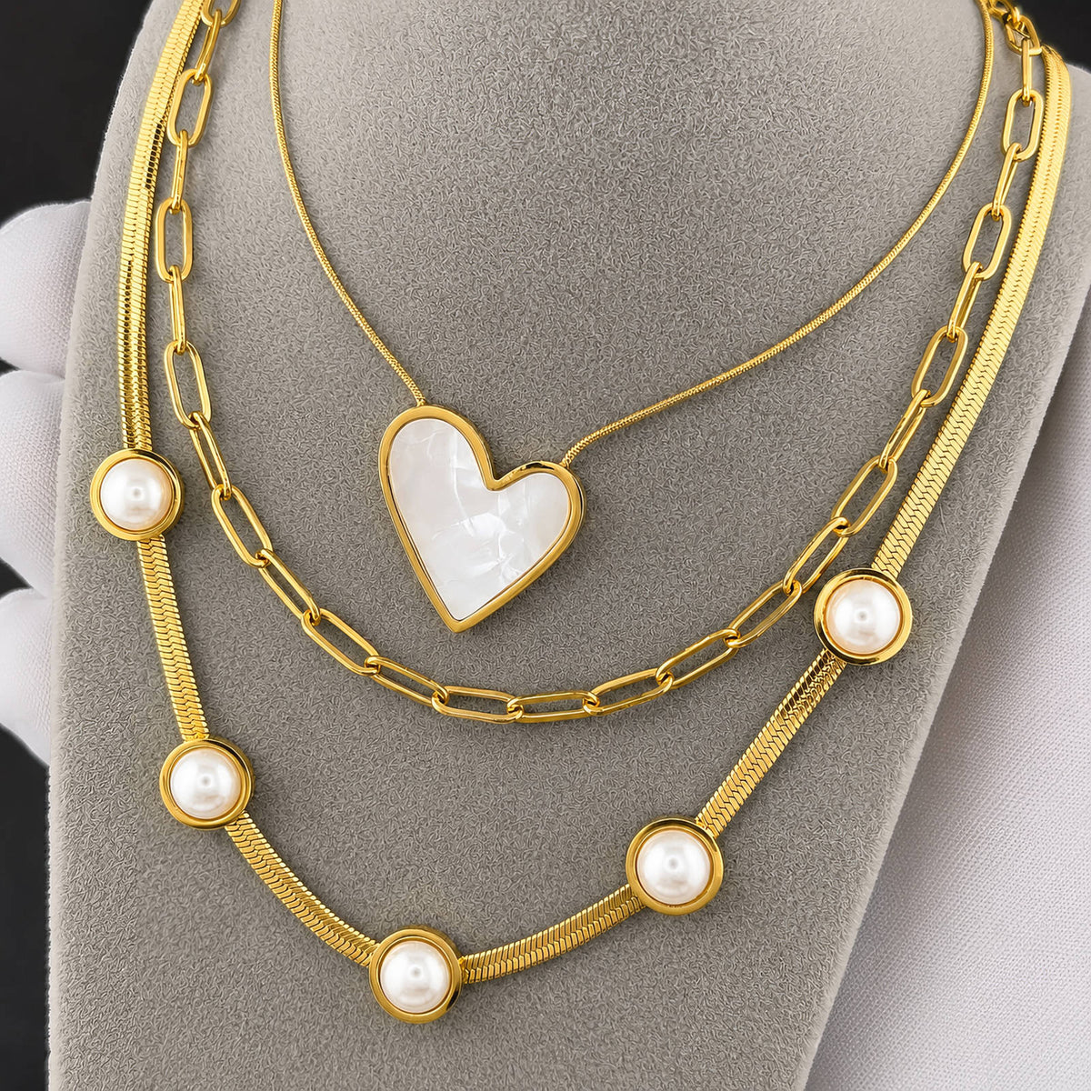 PVD Gold-Plated Stainless Steel Necklace - Intensity