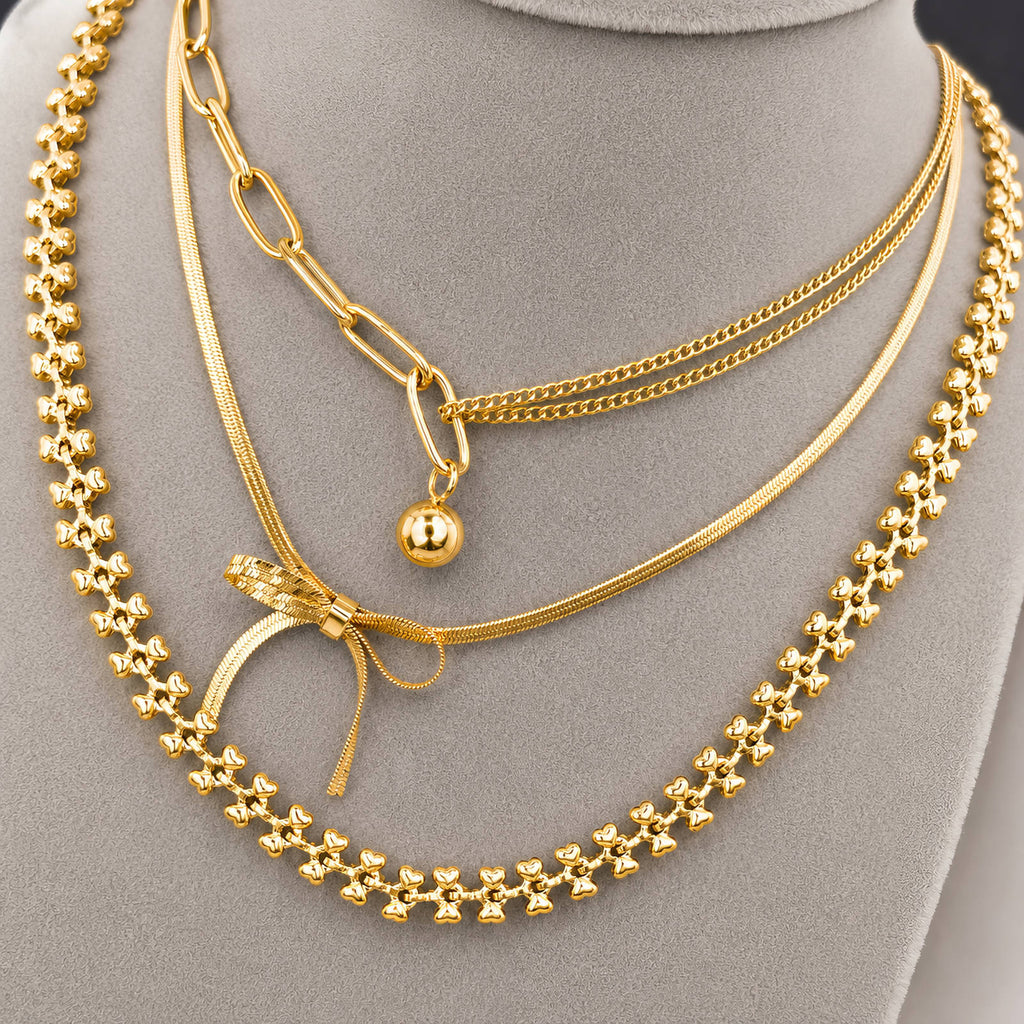 PVD Gold-Plated Stainless Steel Necklace - Intensity