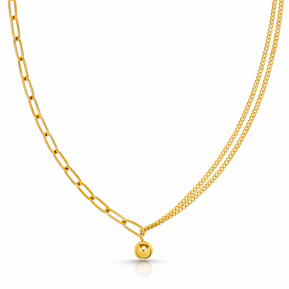 PVD Gold-Plated Stainless Steel Necklace - Intensity
