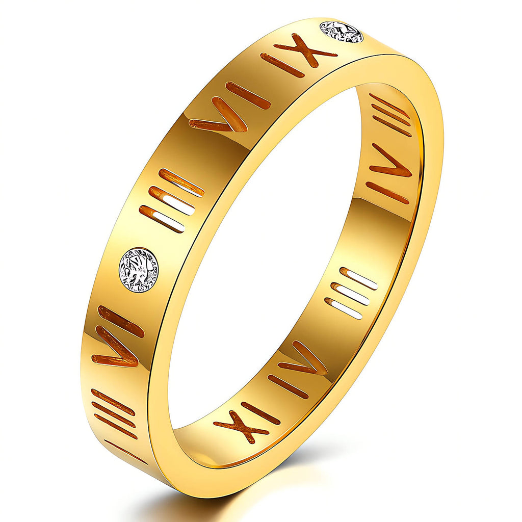 PVD Gold-Plated Stainless Steel Finger Ring - Intensity