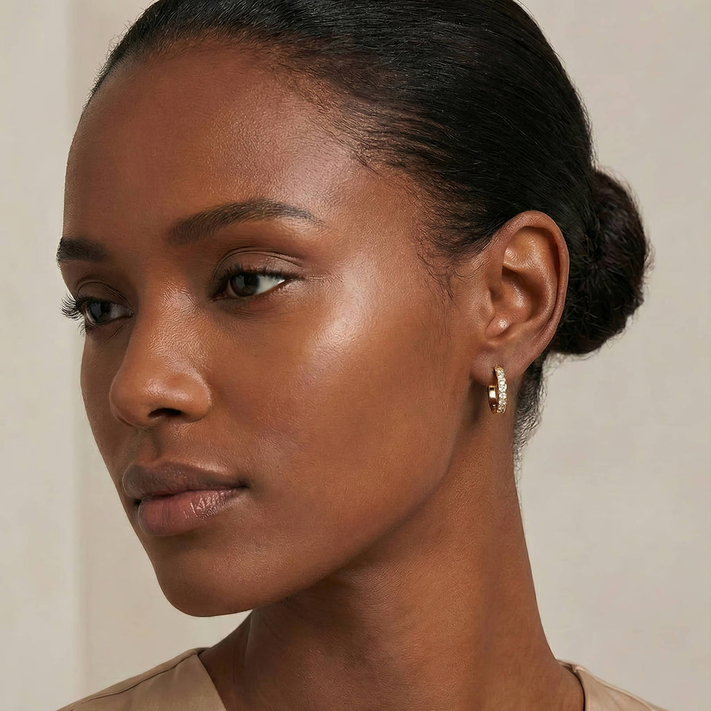 PVD Gold-Plated Stainless Steel Earrings - Ear Stack