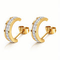 PVD Gold-Plated Stainless Steel Earrings - Ear Stack