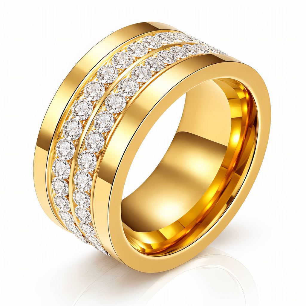 PVD Gold-Plated Stainless Steel Ring - Intensity