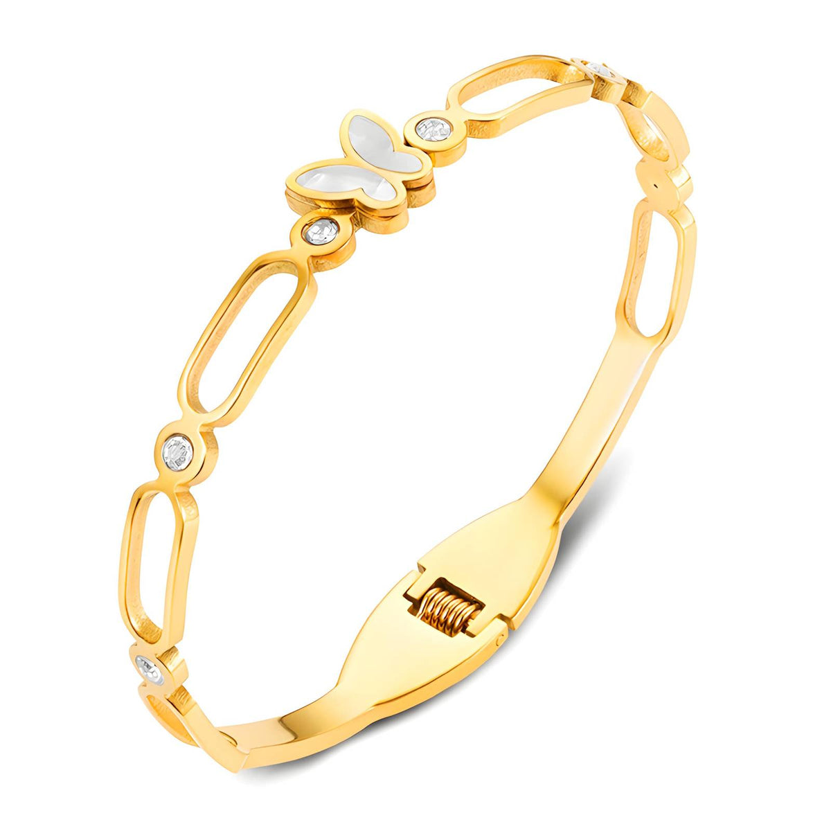 Butterfly PVD Gold-Plated Stainless Steel Bracelet - Intensity