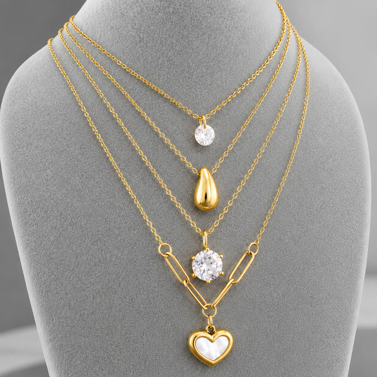 PVD Gold-Plated Stainless Steel Necklace - Intensity