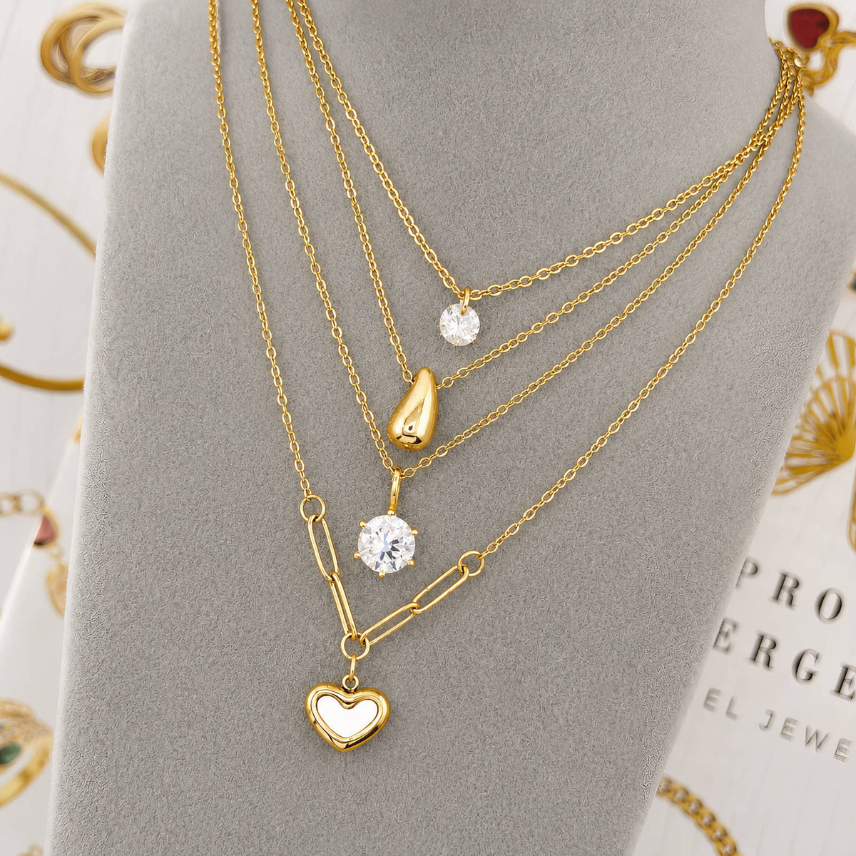 PVD Gold-Plated Stainless Steel Necklace - Intensity