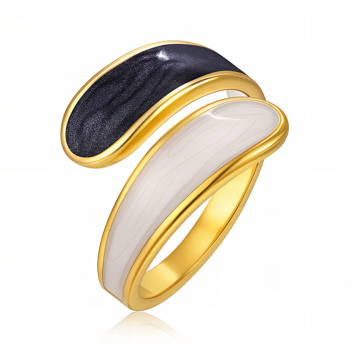 PVD Gold-Plated Stainless Steel Finger Ring - Intensity