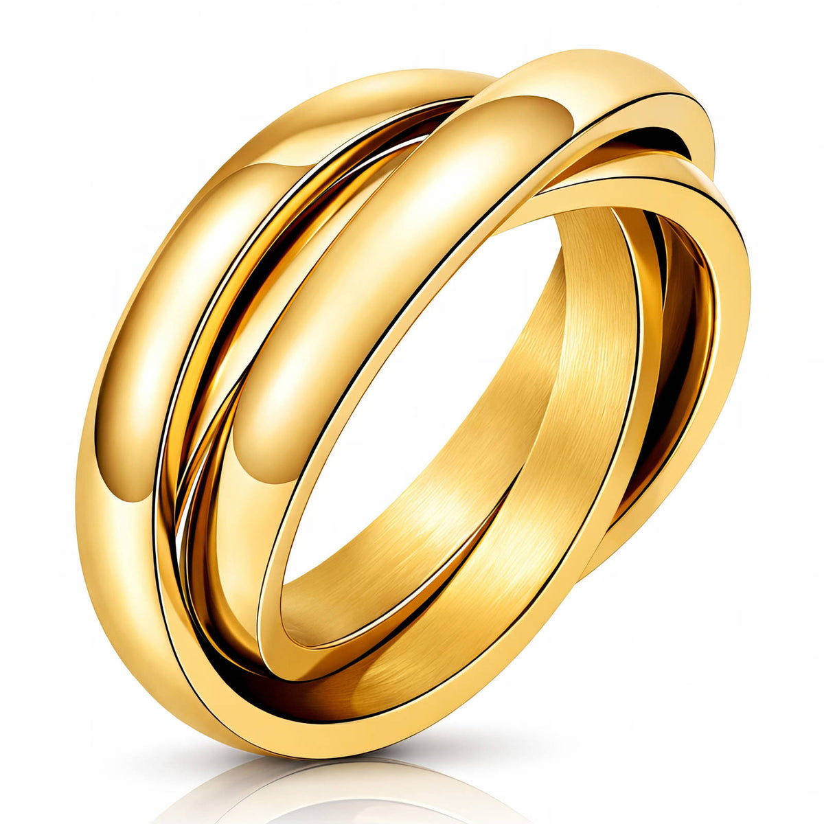 PVD Gold-Plated Stainless Steel Ring - Intensity