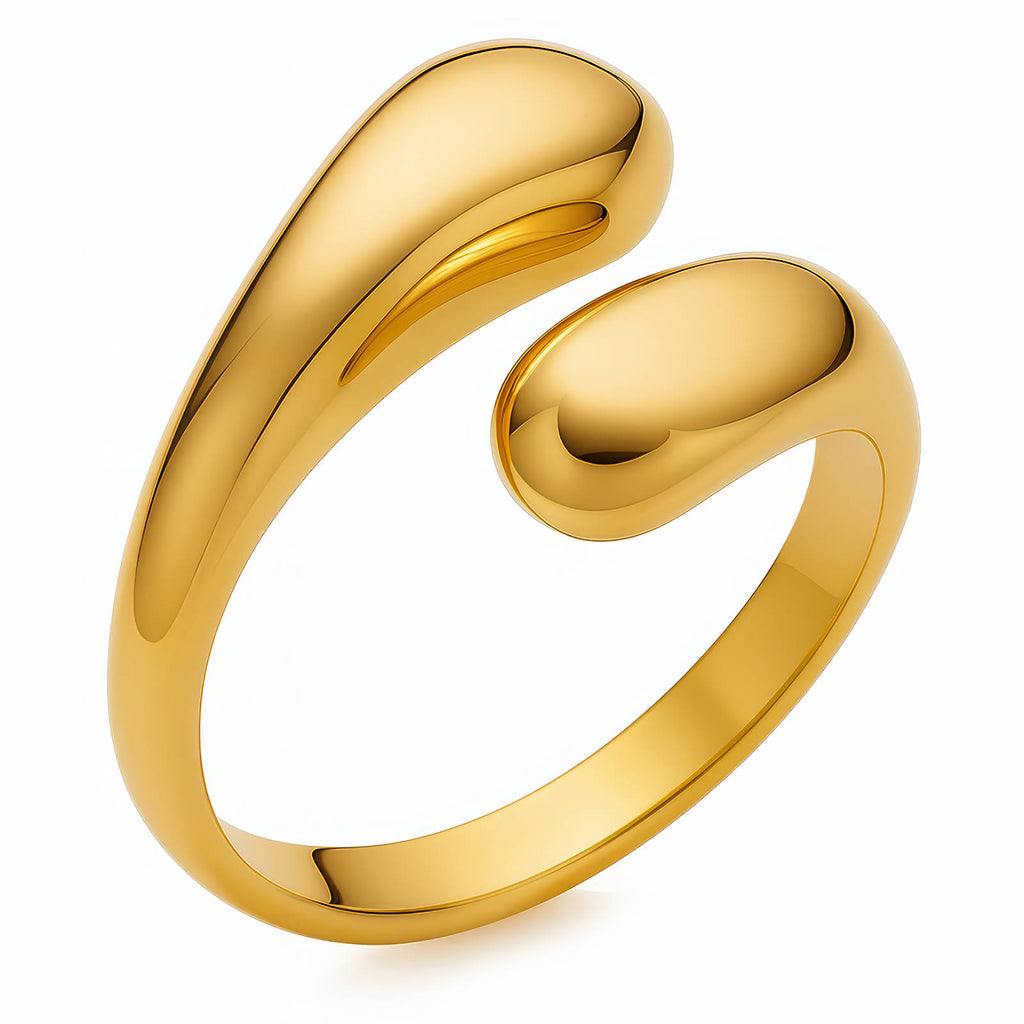 PVD Gold-Plated Stainless Steel Ring - Intensity