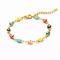 Evil Eyes PVD Gold-Plated Steel Bracelet - Intensity