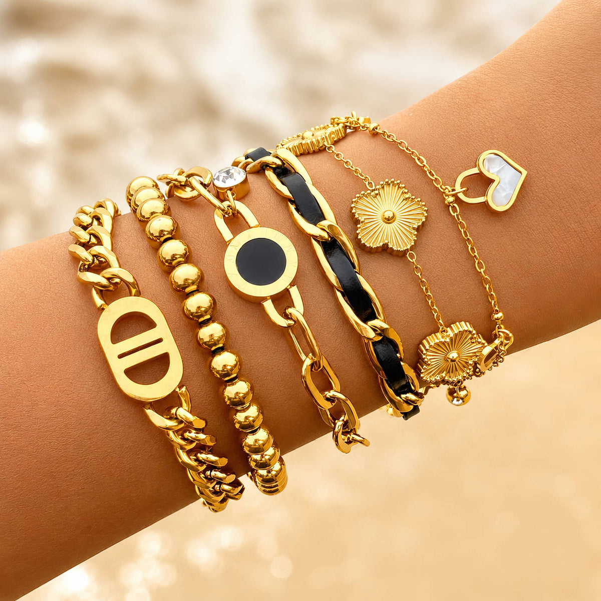 PVD Gold-Plated Stainless Steel Bracelet - Intensity