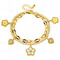 Flower Meadow PVD Gold-Plated Steel Bracelet - Intensity
