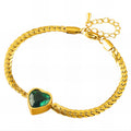 Heart PVD Gold-Plated Stainless Steel Bracelet - Intensity