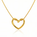 Heart PVD Gold-Plated Stainless Steel Necklace - Intensity