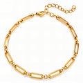 PVD Gold-Plated Stainless Steel Anklet - Intensity