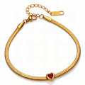 Heart PVD Gold-Plated Stainless Steel Bracelet - Intensity
