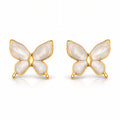 Butterflies PVD Gold-Plated Steel Earrings - Intensity