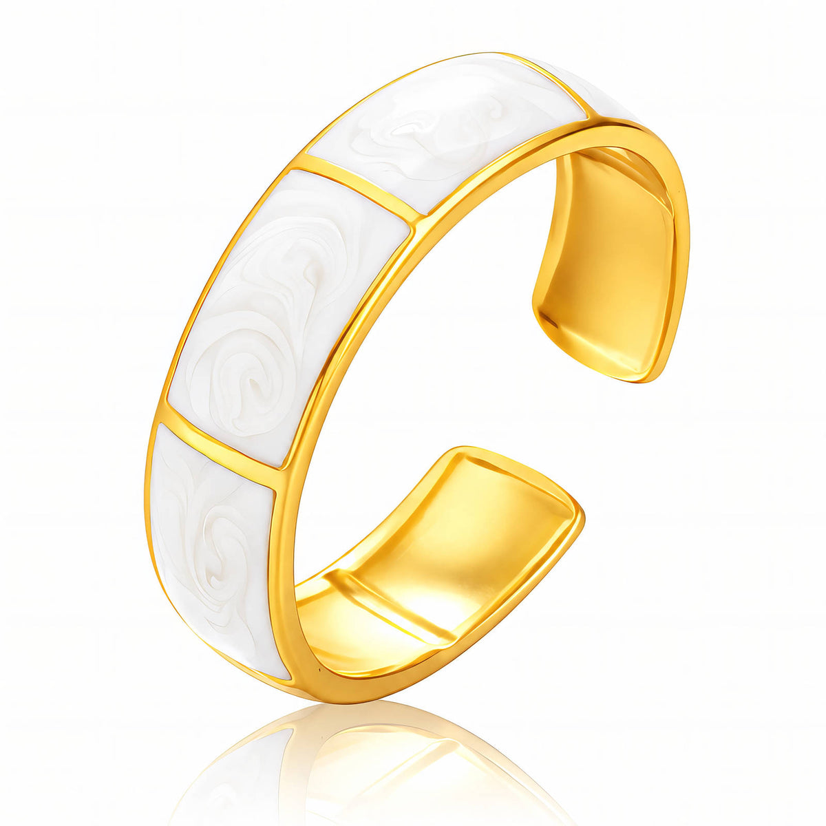 PVD Gold-Plated Stainless Steel Ring - Intensity