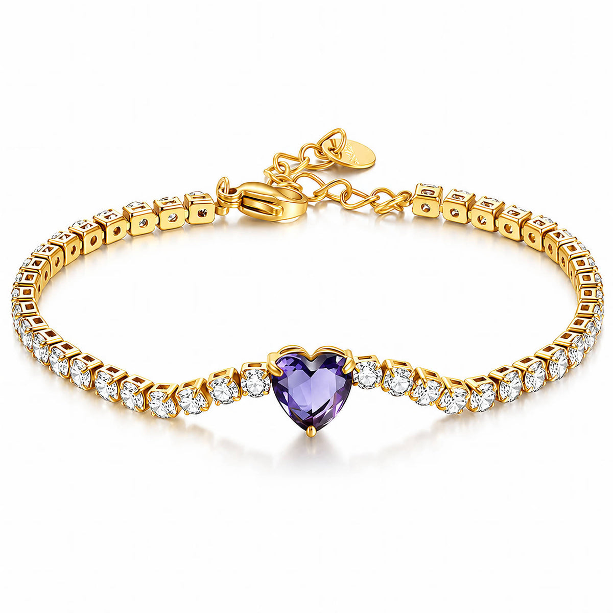 Heart PVD Gold-Plated Stainless Steel Bracelet - Intensity