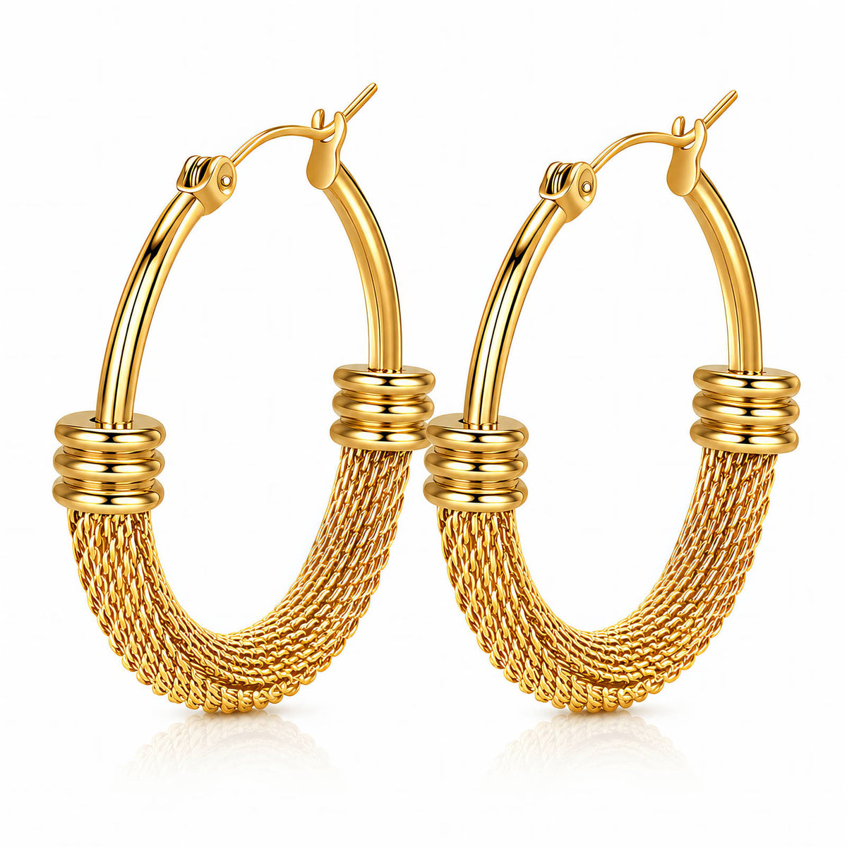 PVD Gold-Plated Stainless Steel Earrings - Intensity