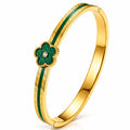 Flower PVD Gold-Plated Steel Bracelet - Intensity