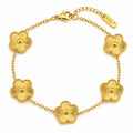 Flower Meadow PVD Gold-Plated Steel Bracelet - Intensity