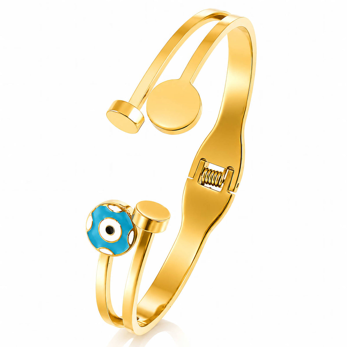 Evil Eye PVD Gold-Plated Steel Bracelet - Intensity