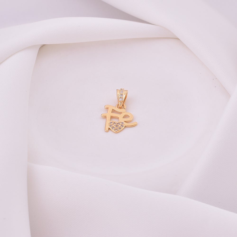 Faith Heart Charm - 18K Gold Filled