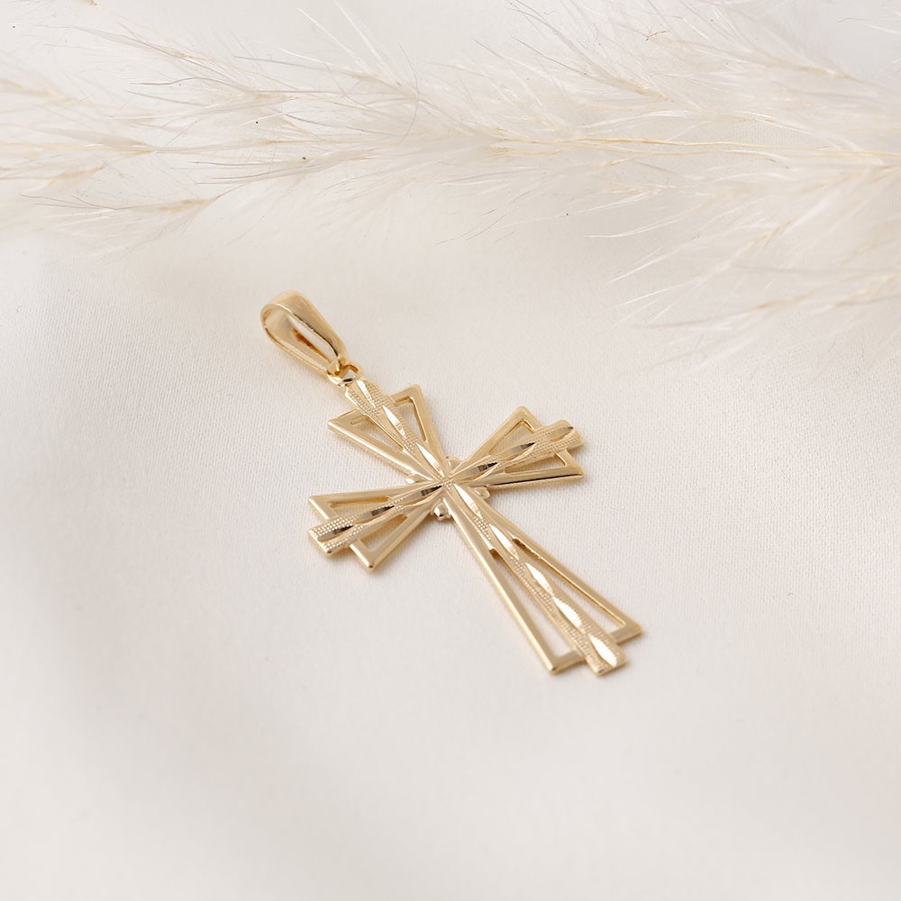 Radiant Cross Pendant - 18K Gold Filled
