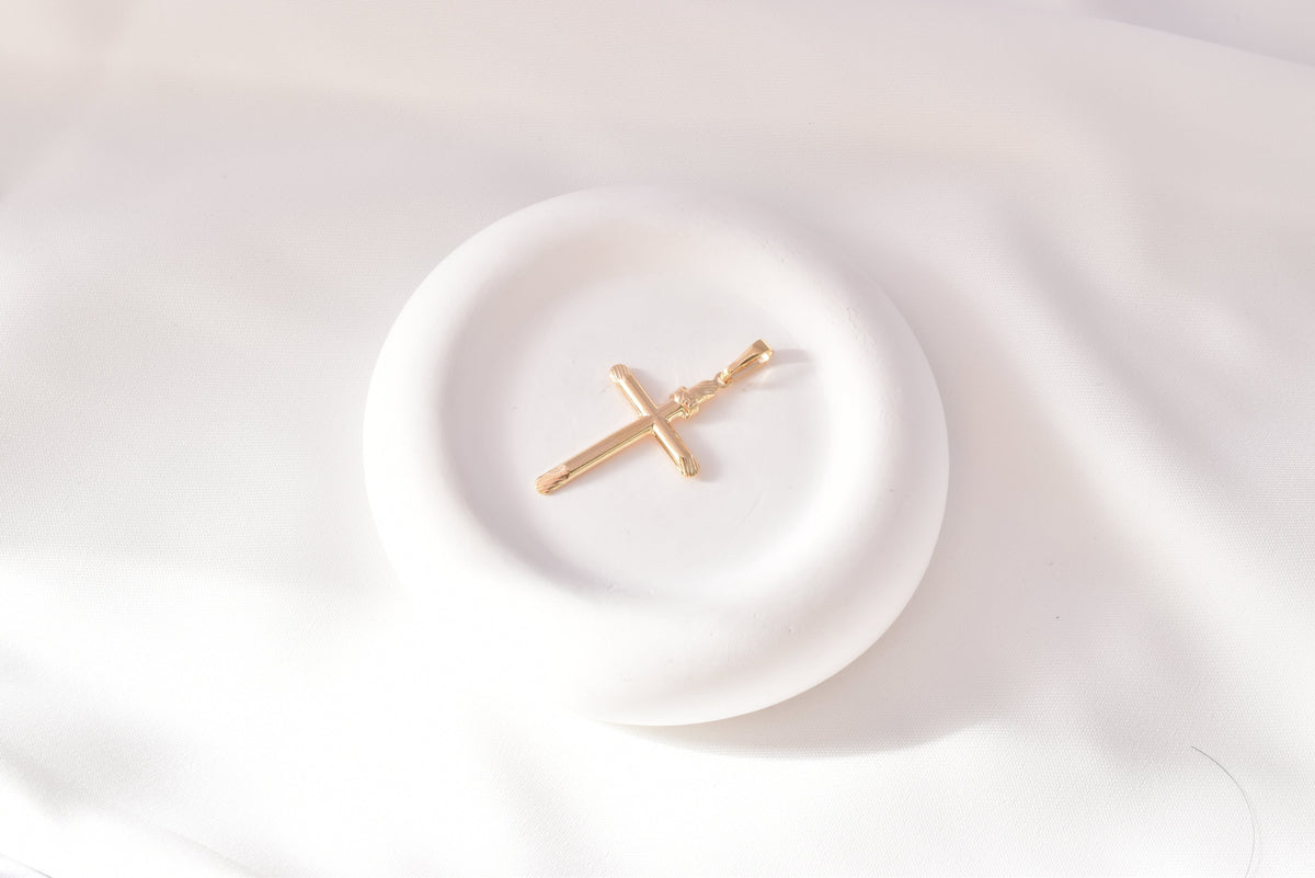 Slim Cross Pendant - 18K Gold Filled