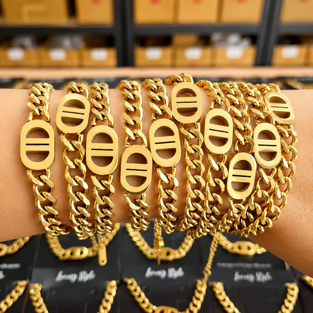 PVD Gold-Plated Stainless Steel Bracelet - Intensity