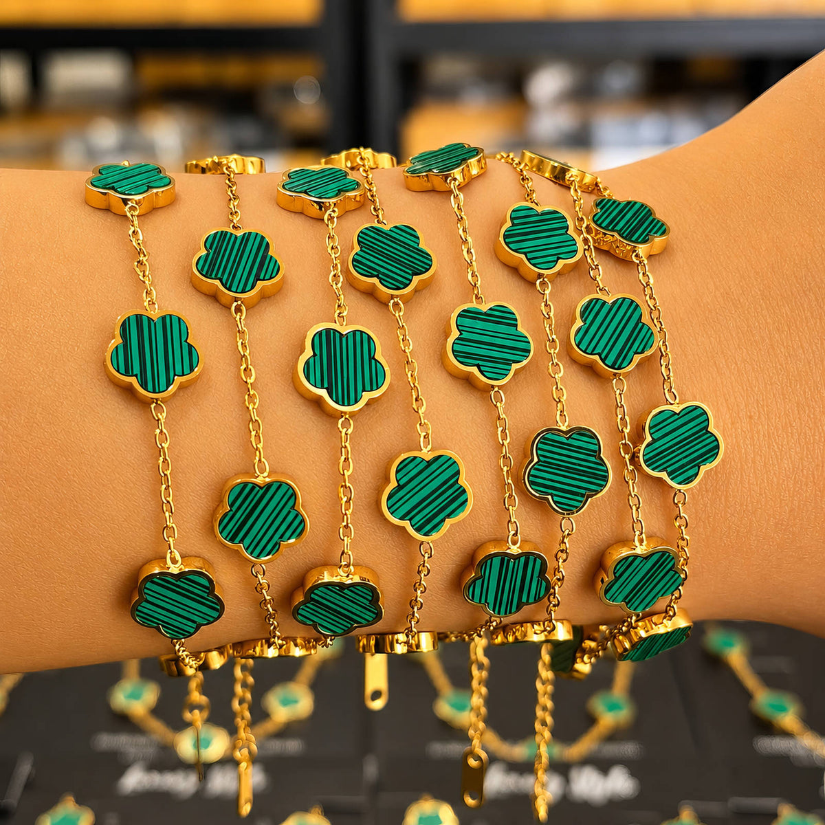 Flower Meadow PVD Gold-Plated Steel Bracelet - Intensity