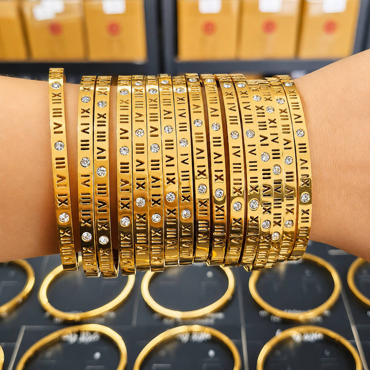 PVD Gold-Plated Stainless Steel Bracelet - Intensity